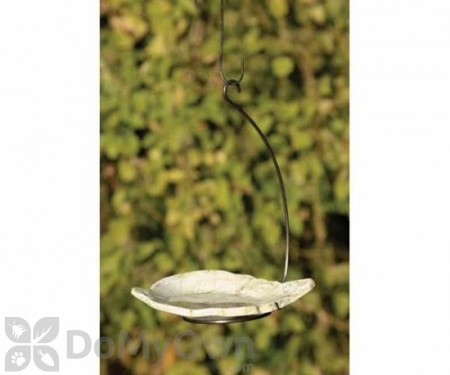 Ancient Graffiti Bird Bath / Bird Feeder Hanging Leaf White / Green (AG17019)