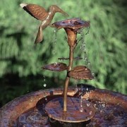 Ancient Graffiti Copper Bird Bath Dripper / Fountain Hummingbird (AG940HB)