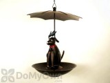 Blue Handworks Black Lab Bistro Flat Bottom Bird Feeder (GEBLUEG135F)