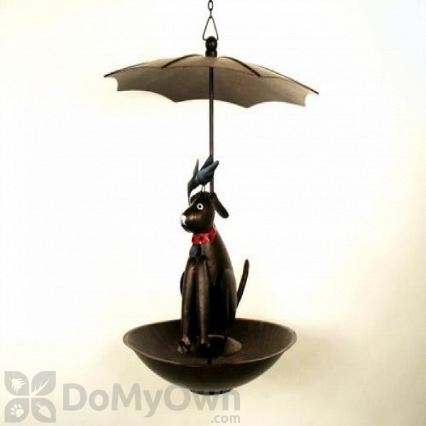 Blue Handworks Black Lab Bistro Flat Bottom Bird Feeder Blueg135f