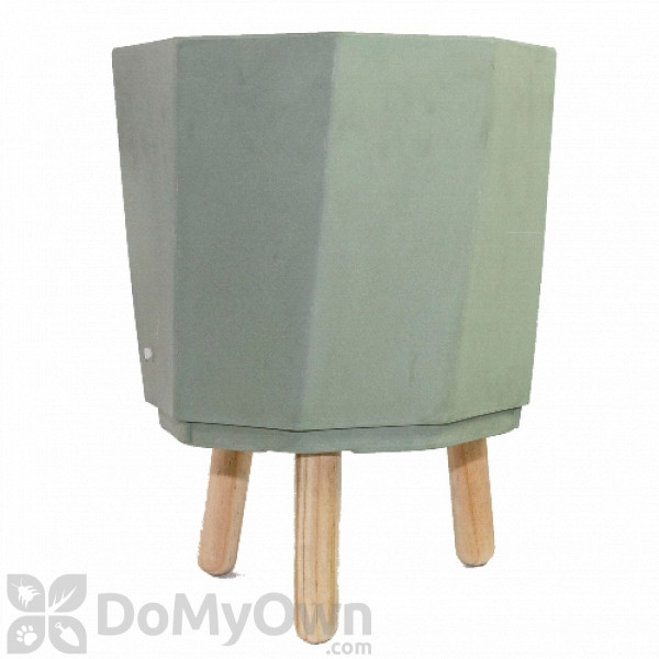 Bloem Eco Self-Watering Modern Planter Pot w/Wood Leg Stand Bloem Eco Self-Watering Modern Planter Pot w/Wood Leg Stand