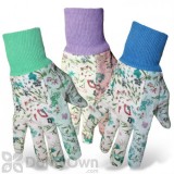 Boss Ladies Victorian Print Cotton with Dotted Palm Knit Wrist Glove 