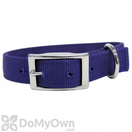 Boss Pet PDQ 1 in. x 24 in. Double Nylon Collar - Neon Purple