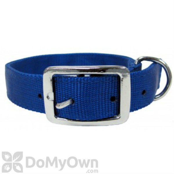 Boss Pet PDQ 1 in. x 18 in. Double Nylon Collar - Blue