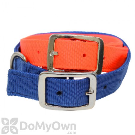 Boss Pet PDQ Double Nylon Hunting Collar 1 in. x 20 in. - Blue