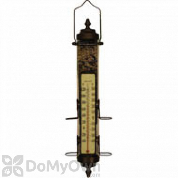 Conant Custom Brass Grande View Bird Feeder Thermometer Bronze