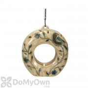 Coynes Company Hanging Sphere Ivory / Blue Bird Feeder (D2633)