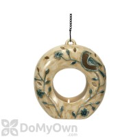 Coynes Company Hanging Sphere Ivory / Blue Bird Feeder (D2633)