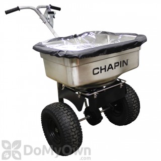 image of Chapin Professional Salt / Halite / Ice Melt 100 lb Stainless Steel Hopper Spreader 82500B
