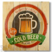 Wile E Wood Cold Beer Wall Art