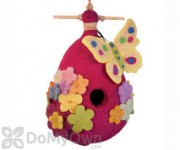 DZI Handmade Designs Butterfly Felt Bird House (DZI484041)