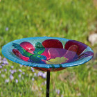 Evergreen Enterprises Hummingbird Harmony Glass Stake Bird Bath (2GB129)