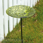 Evergreen Enterprises Tree of Life Glass Bird Bath with Stake (2GM271)