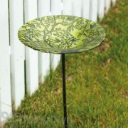 Evergreen Enterprises Tree of Life Glass Bird Bath with Stake (2GM271)