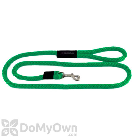 Soft Lines Small Dog Snap Leash - 1 / 4" Diameter x 6' Emerald Green