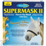 Farnam SuperMask II Horse Fly Mask Shimmer Weave with Ears 