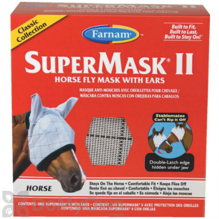 Farnam SuperMask II Horse Fly Mask with Ears - Horse