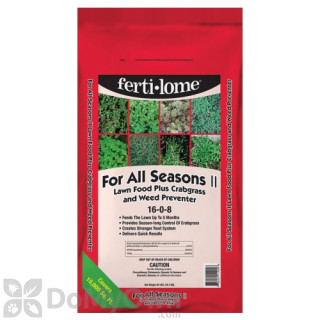 image of Fertilome For All Seasons II Lawn Food Plus Crabgrass and Weed Preventer 16-0-8