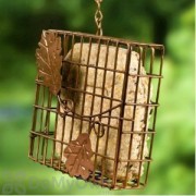 Heath Suet Basket Bird Feeder with Decorative Leaf (2304)