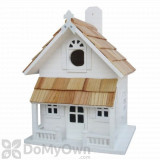 Home Bazaar White Country Cottage Bird House (HB7001W)