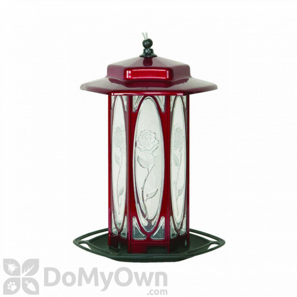Homestead Long Stem Scarlet Rose Design Bird Feeder 5 Lb 4410