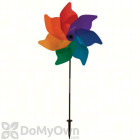 In The Breeze Rainbow Poly Petal Spinner Ground Decor 18 in. (ITB2870)