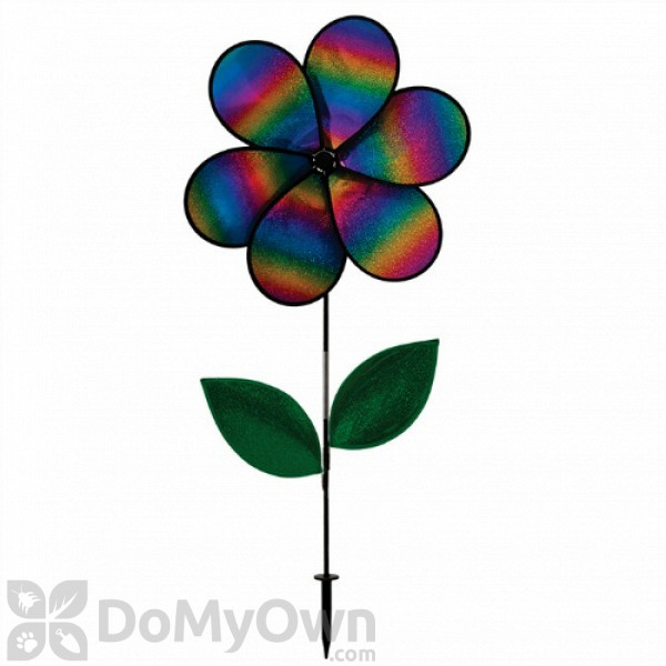 In The Breeze Rainbow Whirl Flower Spinner with Leaves Ground De