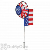 In The Breeze USA Dual Wheel Spinner with Flag Ground Decor (ITB2884)