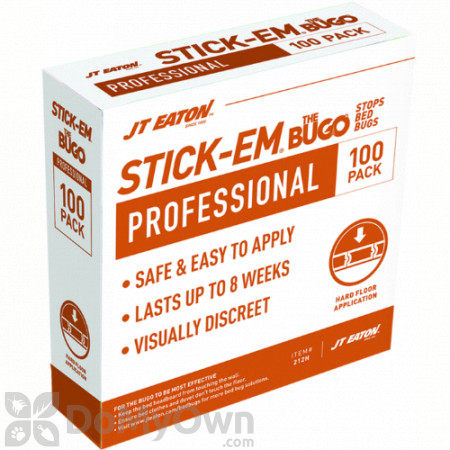 JT Eaton Stick-Em The Bugo Bed Bug Detector Trap for Hard Floors - 100 pack