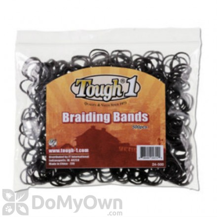 Tough - 1 Equine Braiding Bands - White