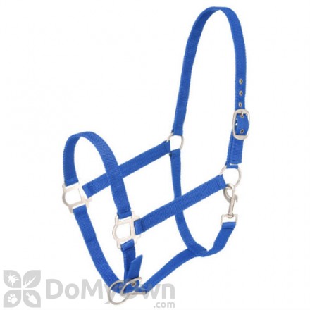 Tough - 1 Nylon Horse Halter with Satin Hardware - Blue