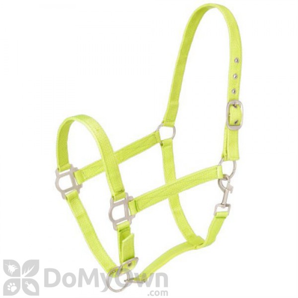 Tough - 1 Nylon Horse Halter with Satin Hardware - Neon Green