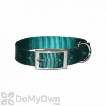 Leather Brothers Regular One - Ply Nylon Collar 5/8 in. x 14 in. - Green