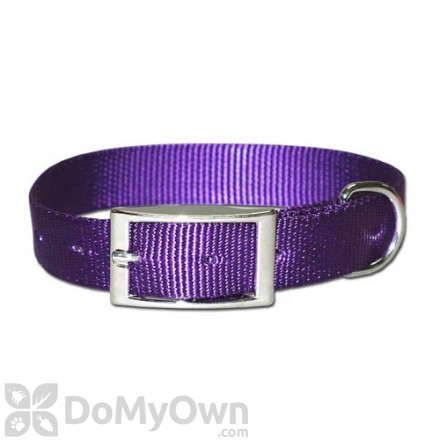 Leather Brothers Regular One - Ply Nylon Collar 5/8 in. x 12 in. - Purple