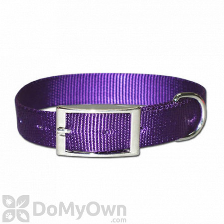 Leather Brothers Regular One - Ply Nylon Collar 5/8 in. x 12 in. - Purple