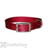 Leather Brothers Regular One - Ply Nylon Collar 5/8 in. x 12 in. - Red