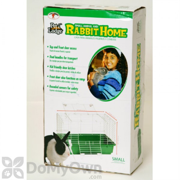 Plastic bottom outlet rabbit cage