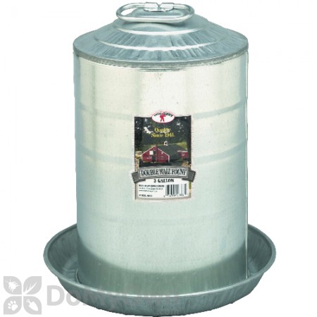 Little Giant Double Wall Metal Poultry Fount 3 Gal.