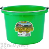 Little Giant Duraflex Round Plastic Bucket 8 qt. Lime Green
