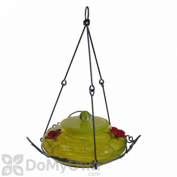 Natures Way Yellow Swirl Garden Top Fill Bird Feeder 36 oz. (GHF