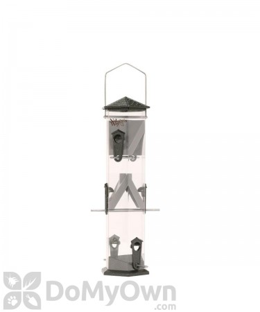 Natures Way Wide Pewter Twist and Clean Sunflower Seed Bird Feeder 17 in. (WS17P)