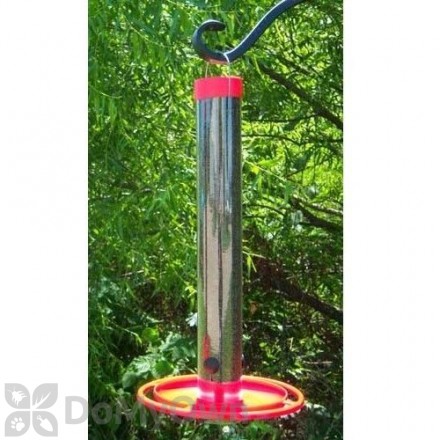 Nelson Products Company Tube Bird Feeder with Red Tray (NELSONP497TRR)