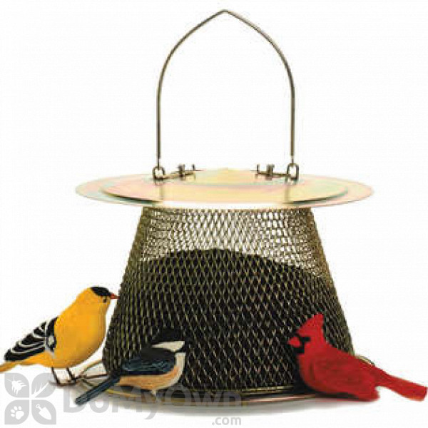 No / No Feeder Brass Bird Feeder with Roof Extension 2.5 lb. (B0