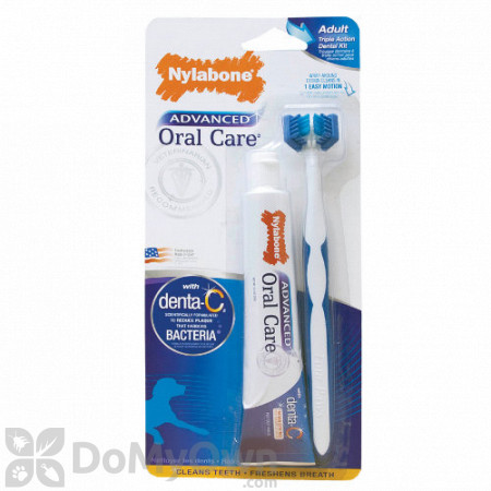 Nylabone Advanced Oral Care Triple - Action Dog Dental Kit