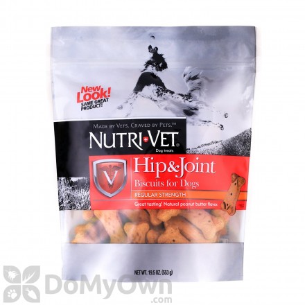 Nutri-Vet Hip & Joint Regular Strength Peanut Butter Biscuits - Small & Medium Dogs