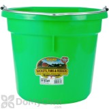 Little Giant Duraflex Flat-Back Plastic Bucket 20 qt. Lime Green