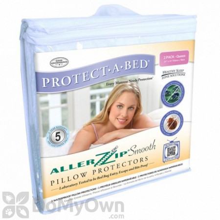 Protect-A-Bed Allerzip Smooth Pillow Protectors - Queen (2 pack)