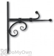 Panacea Black Forged Hook and Ball Bracket 10 in. (89421)