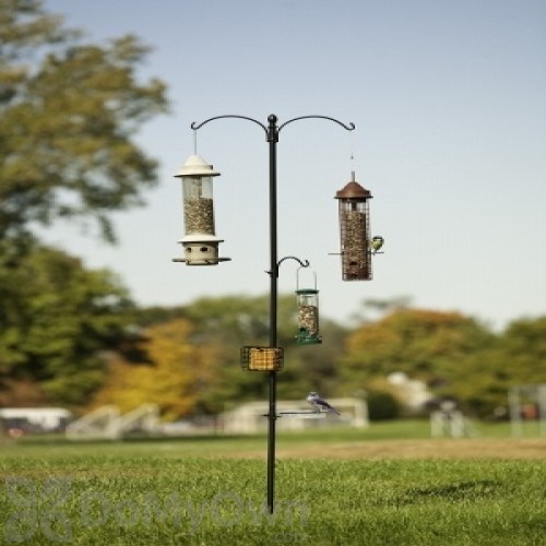 Panacea Two Way Bird Feeding Station 85 in. Black (89143)