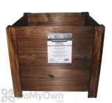 Pennington Dark Flame Wood Square Planter Box 16 in.